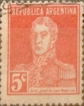 Sellos de America - Argentina -  Intercambio 0,25 usd 5 céntimos 1923