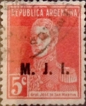 Sellos de America - Argentina -  Intercambio 0,20 usd 5 céntimos 1923