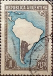 Stamps Argentina -  Intercambio 0,30 usd 1 peso 1937