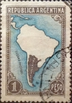 Sellos de America - Argentina -  Intercambio 0,30 usd 1 peso 1937