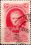 Stamps Argentina -  Intercambio 0,25 usd 5 cents.1910