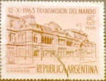 Stamps Argentina -  Intercambio daxc 0,20 usd 5 pesos1963