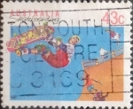 Stamps Australia -  Intercambio 0,20 usd 43 cents.1990