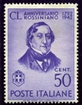 Stamps Italy -  150 Aniversario del Nacimiento del compositor  Rossini. Busto de Rosini