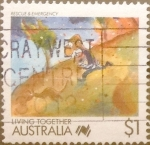 Stamps Australia -  Intercambio 1,25 usd 1 $ 1988