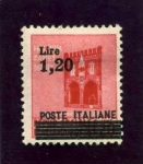 Stamps Italy -  Sellos de la república italiana sobrecargados