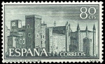 Stamps : Europe : Spain :  ESPAÑA SEGUNDO CENTENARIO USD Nº 1251 (0) 80C VERDE GRISACEO  MONASTERIO DE GUADALUPE