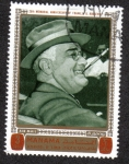 Stamps United Arab Emirates -  Manama, 25th Memorial Aniversary of Frankling D. Roosevelt 