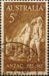 Stamps Australia -  Intercambio 0,20 usd 5 pence 1965