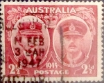 Sellos del Mundo : Oceania : Australia : Intercambio 0,20 usd 2,5 pence . 1945