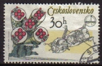 Stamps Czechoslovakia -  CHECOSLOVAQUIA 1979 Scott 2221 Sello Programa Espacial Soyud 28 Cohete y Capsula Usado Michel 2488 C
