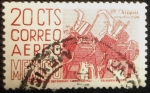 Stamps Mexico -  Fresco de los Musicos ruinas de Bonampak, Edo. Chiapas
