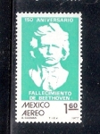 Sellos de America - M�xico -  150 aniversario del fallecimiento de Beethoven