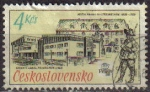Stamps : Europe : Czechoslovakia :  CHECOSLOVAQUIA 1988 Scott 2699 Sello Expo Praga 88 Centro de Comunicaciones Michel 2955 Ceskolovensk