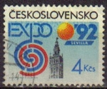 Sellos de Europa - Checoslovaquia -  CHECOSLOVAQUIA 1992 SCOTT 2855 SELLO EXPOSICION MUNDIAL SEVILLA Michel 3112