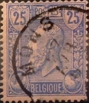 Stamps : Europe : Belgium :  Intercambio 0,75 usd 25 cents. 1885