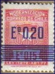 Stamps Chile -  CHILE 1972 Scott RA7 Sello Nuevo Modernización con Recargo Michel Z7