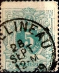 Sellos de Europa - B�lgica -  Intercambio 0,40 usd 5 cents. 1884