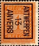 Stamps Belgium -  Intercambio 0,20 usd 1 cents. 1912