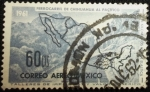 Stamps Mexico -  Vía de Ferrocarril y Mapa de México