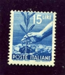 Sellos de Europa - Italia -  Serie Corriente. Plantando un olivo