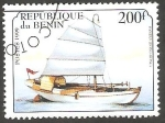 Stamps : Africa : Benin :  Nave de vela sampan de Hong Kong