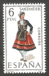 Stamps Spain -  1954 - Traje típico de Santander