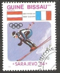 Sellos de Africa - Guinea Bissau -  Olimpiadas de invierno Sarajevo 84