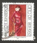 Stamps Germany -  1404 - Centº del nacimiento del pintor Otto Dix, Retrato de Anita Berber