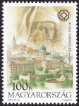 Stamps Hungary -  HUNGRÍA - Budapest con las orillas del Danubio, el barrio del Castillo de Buda y la Avenida Andrássy