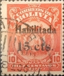 Sellos del Mundo : America : Bolivia : Intercambio 0,50 usd 15 sobre 10 cents. 1923