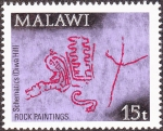 Stamps : Africa : Malawi :  MALAWI - Arte rupestre de Chongoni