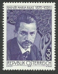 Sellos del Mundo : Europa : Austria : Rilke (poeta)