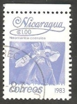 Stamps Nicaragua -  1250 - Flor 