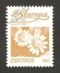 Stamps : America : Nicaragua :  1251 - Flor senecio spec