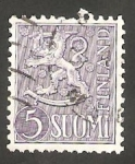 Stamps Finland -  411 - León rampante