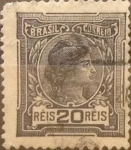 Stamps : America : Brazil :  Intercambio 0,25 usd 20 reis 1918