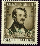 Stamps Italy -  Centenario de la muerte del compositor Donizetti
