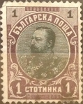 Stamps : Europe : Bulgaria :  Intercambio jxa 0,20 usd 1 stotinki 1901