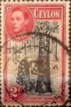 Stamps Sri Lanka -  Intercambio 0,95 usd 2 cents. 1944