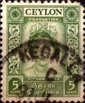 Stamps Sri Lanka -  Intercambio 0,20 usd 5 cents. 1953