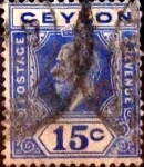 Sellos del Mundo : Asia : Sri_Lanka : 15 cents. 1912