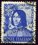 Stamps Italy -  V Centenario del nacimiento de Laurent de Medicis