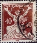 Stamps Czechoslovakia -  Intercambio 0,20 usd 40 haleru 1920