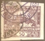Sellos de Europa - Checoslovaquia -  Intercambio 0,20 usd 50 haleru 1919