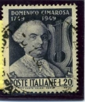 Sellos de Europa - Italia -  Bicentenario del nacimiento del compositor Domenico Cimarosa