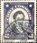 Stamps : America : Chile :  Intercambio 0,40 usd 40 cents. 1921