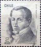 Stamps Chile -  Intercambio 0,20 usd 2 peso 1977