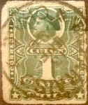 Sellos de America - Chile -   Intercambio 0,20 usd 1 cent. 1881