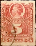 Stamps : America : Chile :   Intercambio 0,90 usd 5 cents. 1878